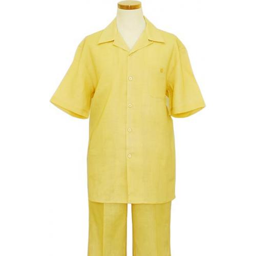 Successos 100% Linen Canary Yellow (Maize) 2 Pc Outfit SP1065